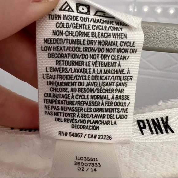 VS PINK Off-Shoulder Stud Sweatshirt - Picture 8 of 8